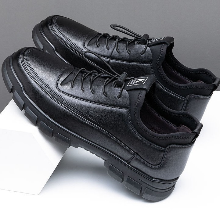 Business Formal Leather Shoes Black Casual Soft Upper foto 5