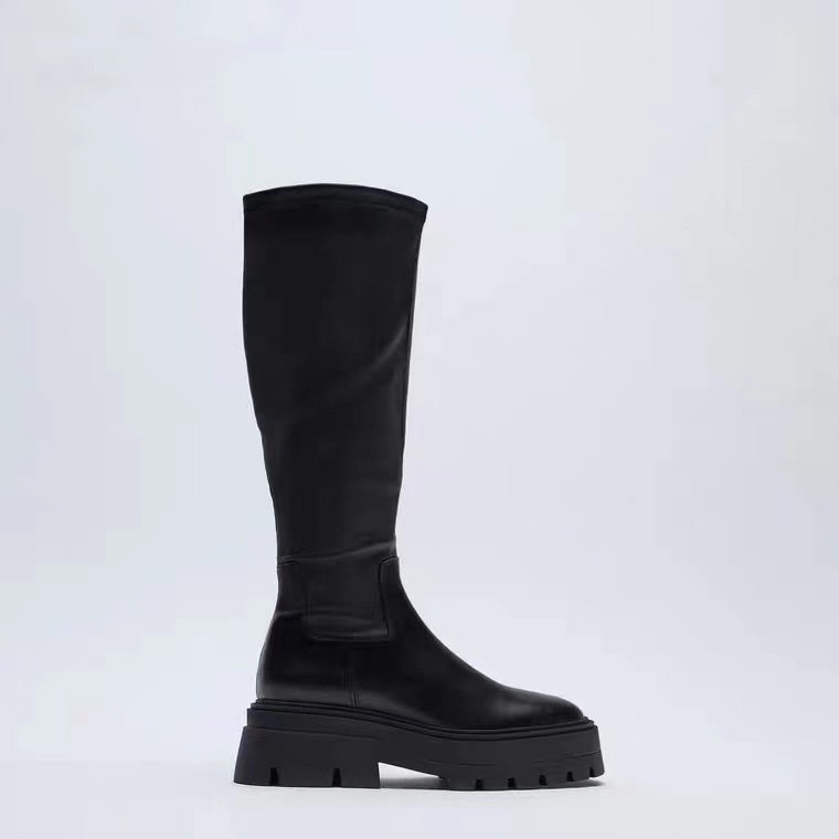 Autumn And Winter Horse Knight Boots High Leg Boot Thick Bottom Female Stretch Boots foto 4