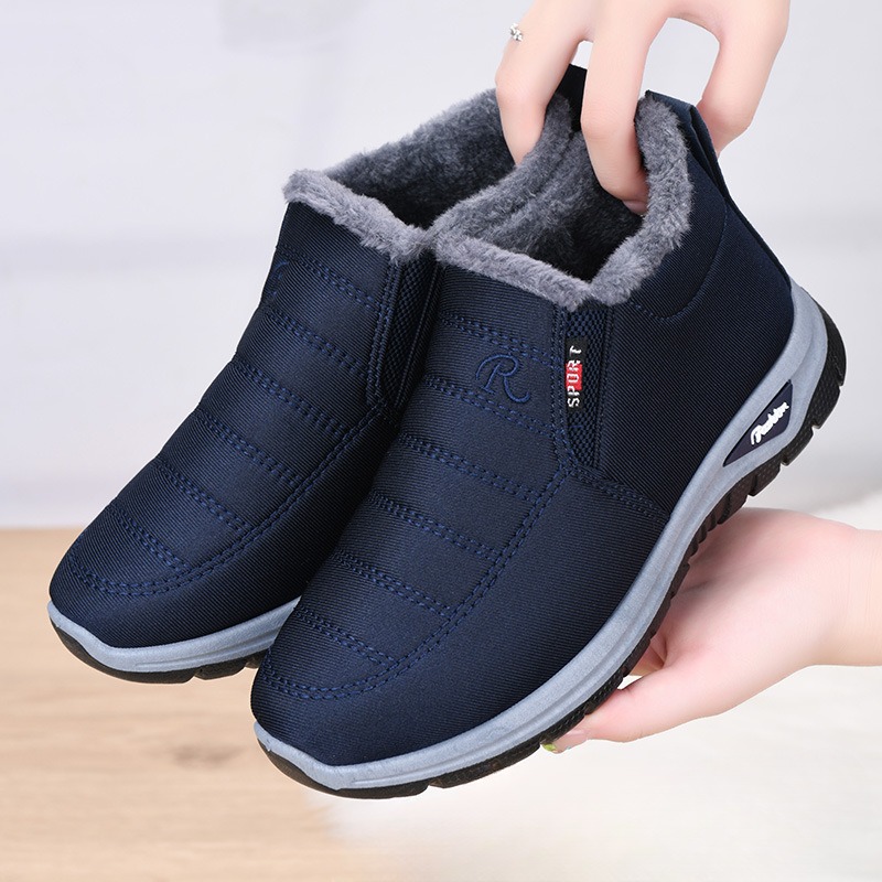 Winter Fleece-lined Thick Non-slip Wear-resistant Shoes For The Old foto 3