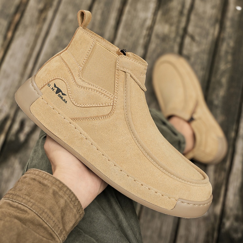 Autumn Side Zipper Vgenuine Leather Non-slip Work Shoes foto 3