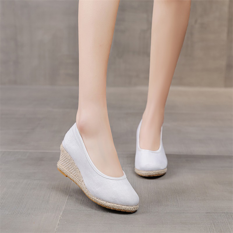 High Heel Women's Shoes Work Shoes Pointed Straw Pumps foto 2