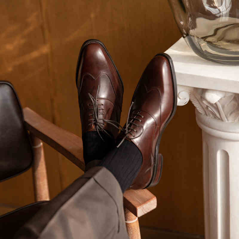 Business Formal Wear Leather Shoes Men's Brogue Shoes foto 5