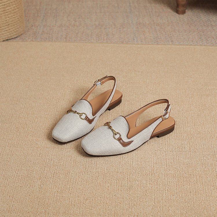 Women's Korean-style Fashion Closed Toe Casual Metal Chain Sandals foto 5