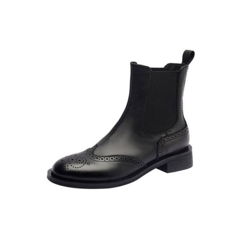 Stunning British-style Womens Full-grain Leather Ankle Boots With A Soft Sole foto 5
