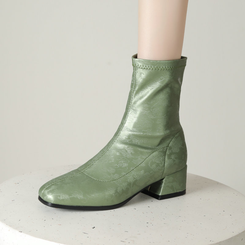 New Chinese-style Womens Shoes French- Elegance Fashion Booties foto 3