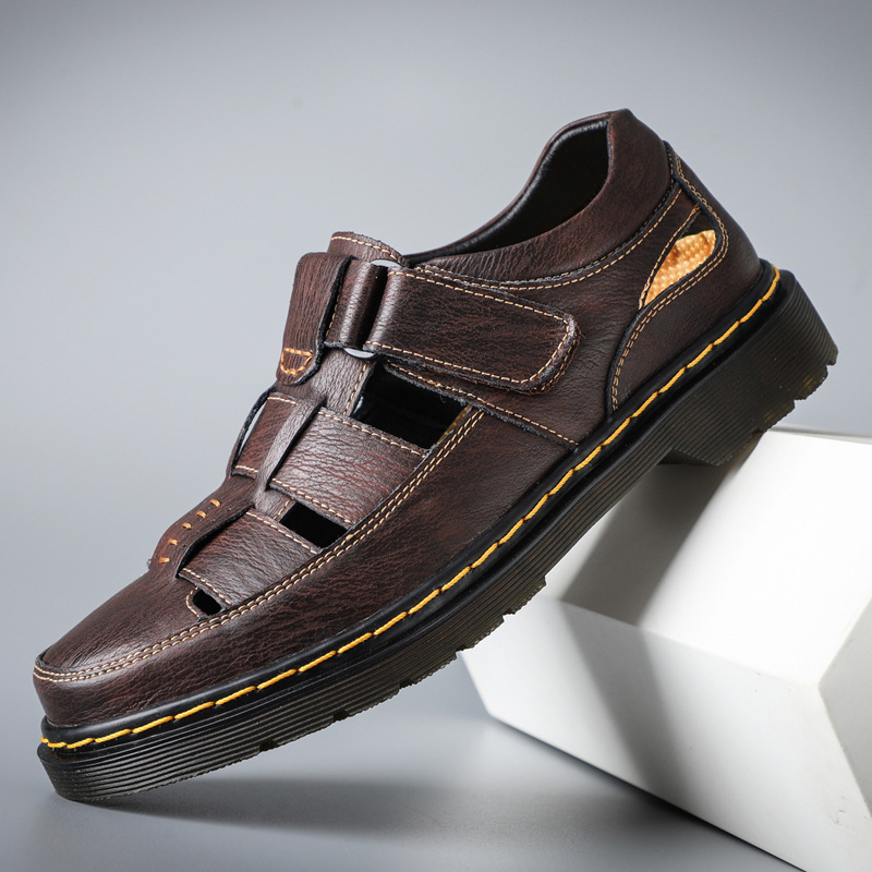 Leather Breathable Sandals Outdoor Leisure Mountaineering Shoes foto 4