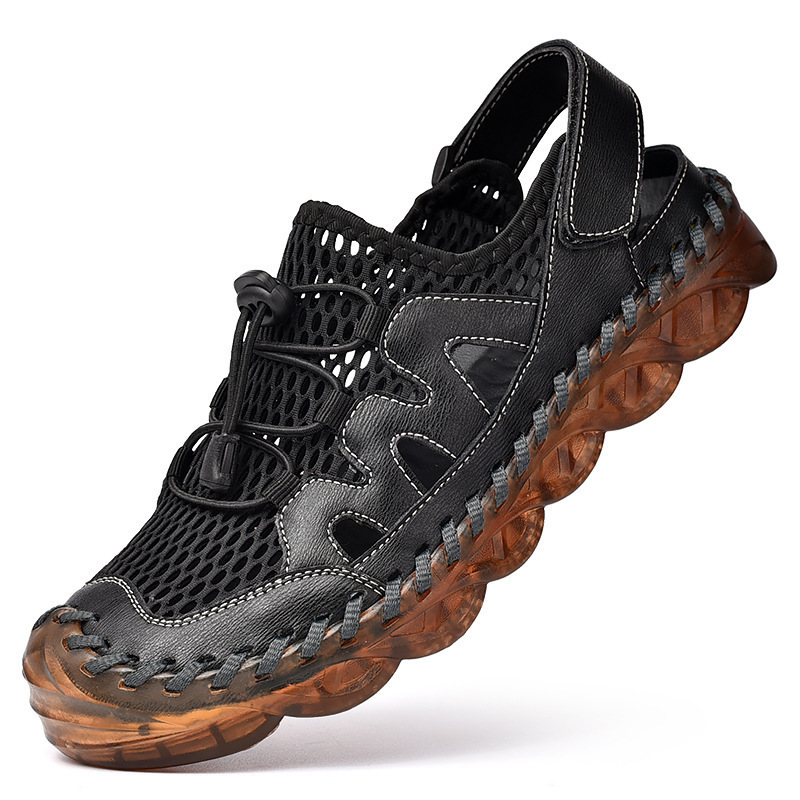 Sandals Men's Leather Soft Bottom Breathable foto 4