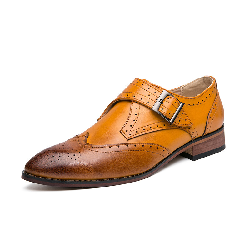 Men's Color-blocking Leather Shoes Fashion Trend foto 2