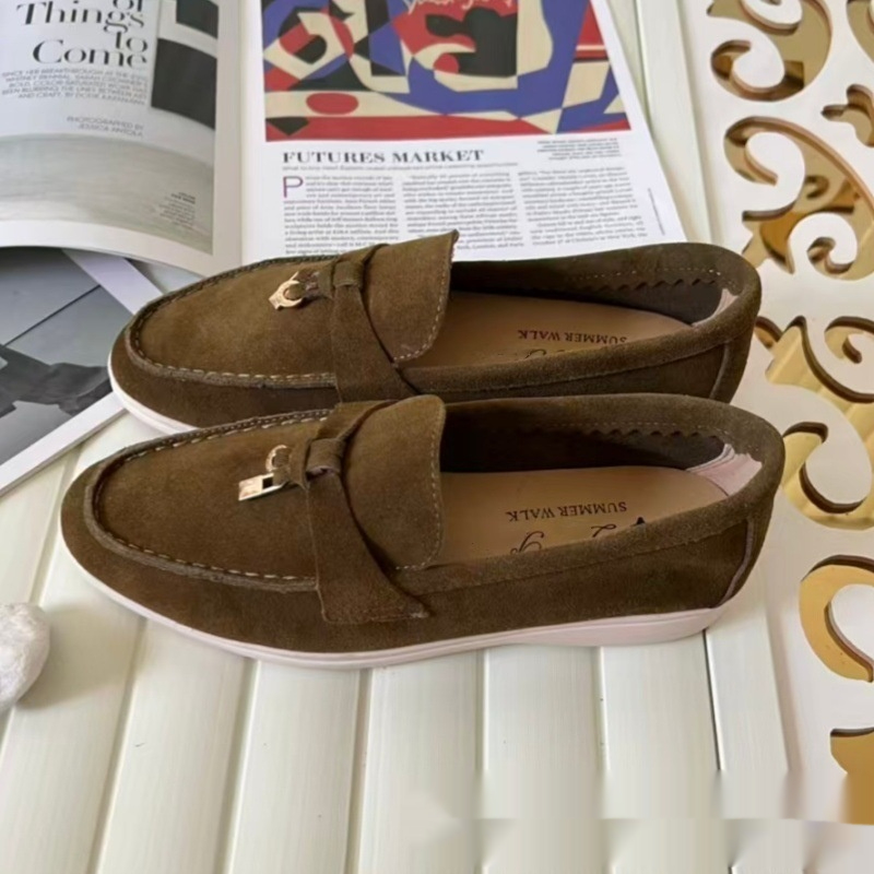 Womens Loafers Spring Summer Flat-Heel British-Style Plus-Size Shoes foto 2