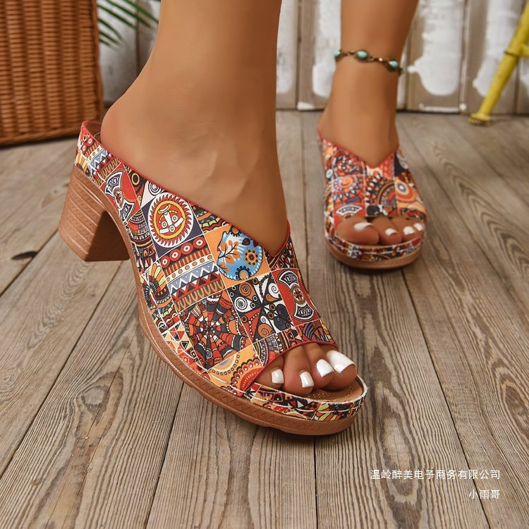 Plus-size High-heeled Slippers For Women foto 3