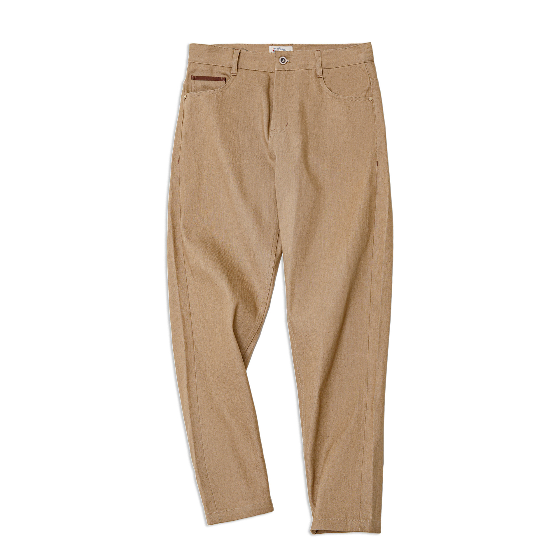 Vintage Khaki Jeans Straight-leg Trousers foto 5
