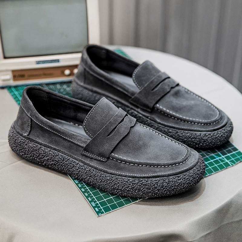Men's Trendy Fashion Suede Genuine Leather Casual Shoes foto 5