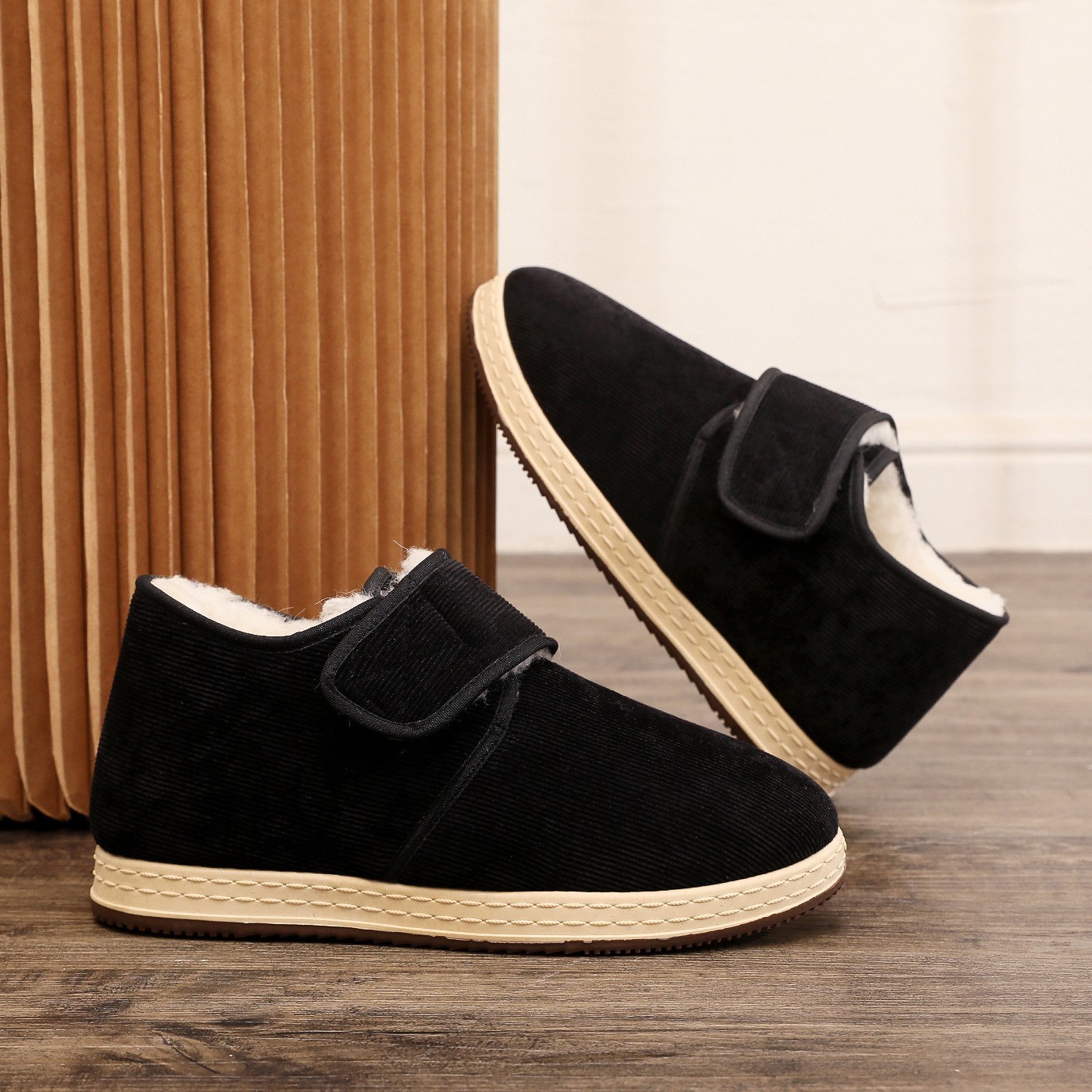 Soft Soled Velvet Thick Cotton Shoes Leisure Warm Comfortable foto 2