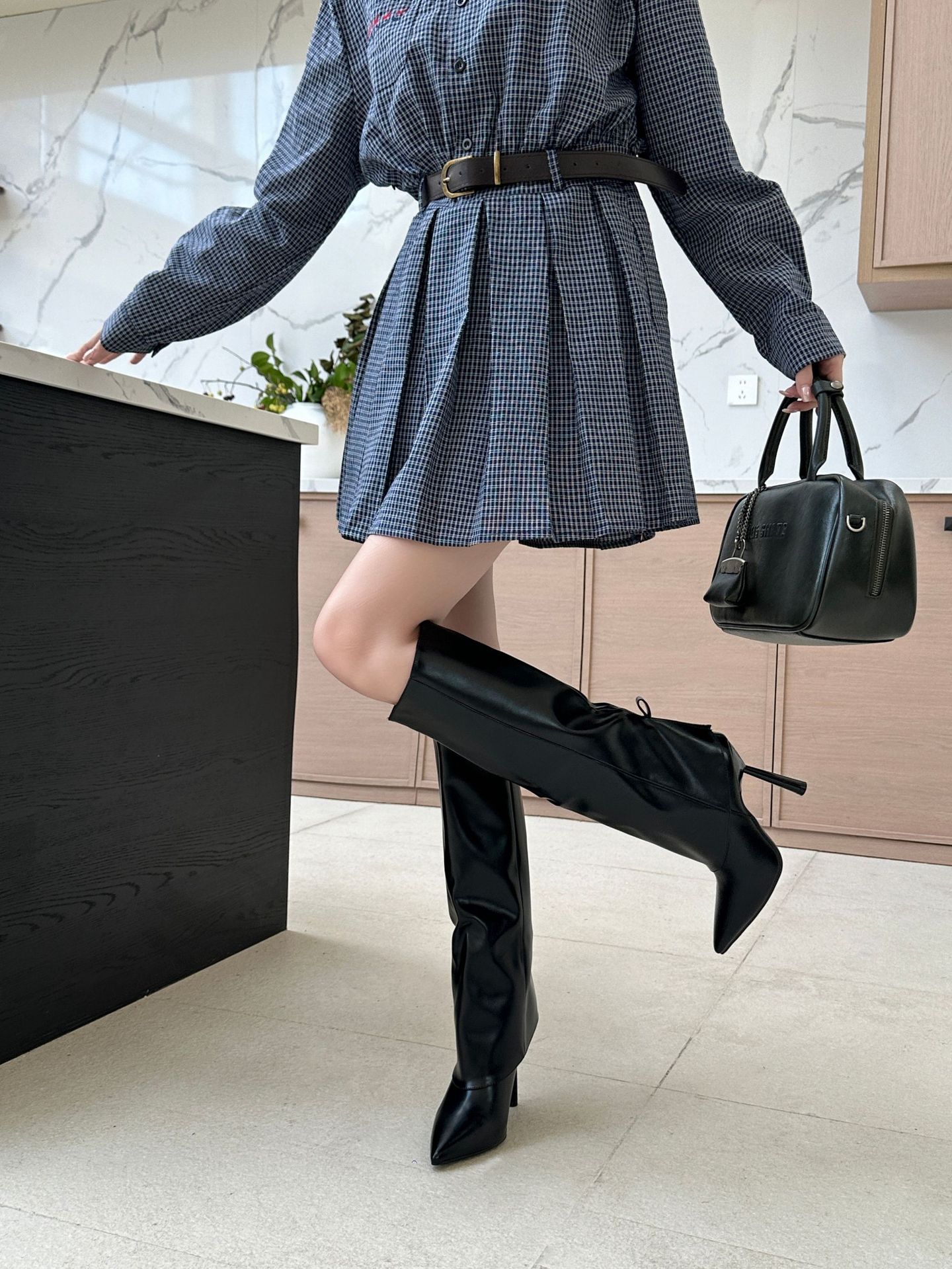 Design Black Slimming Leg Warmer New Hot Girl High-heel Boots foto 4