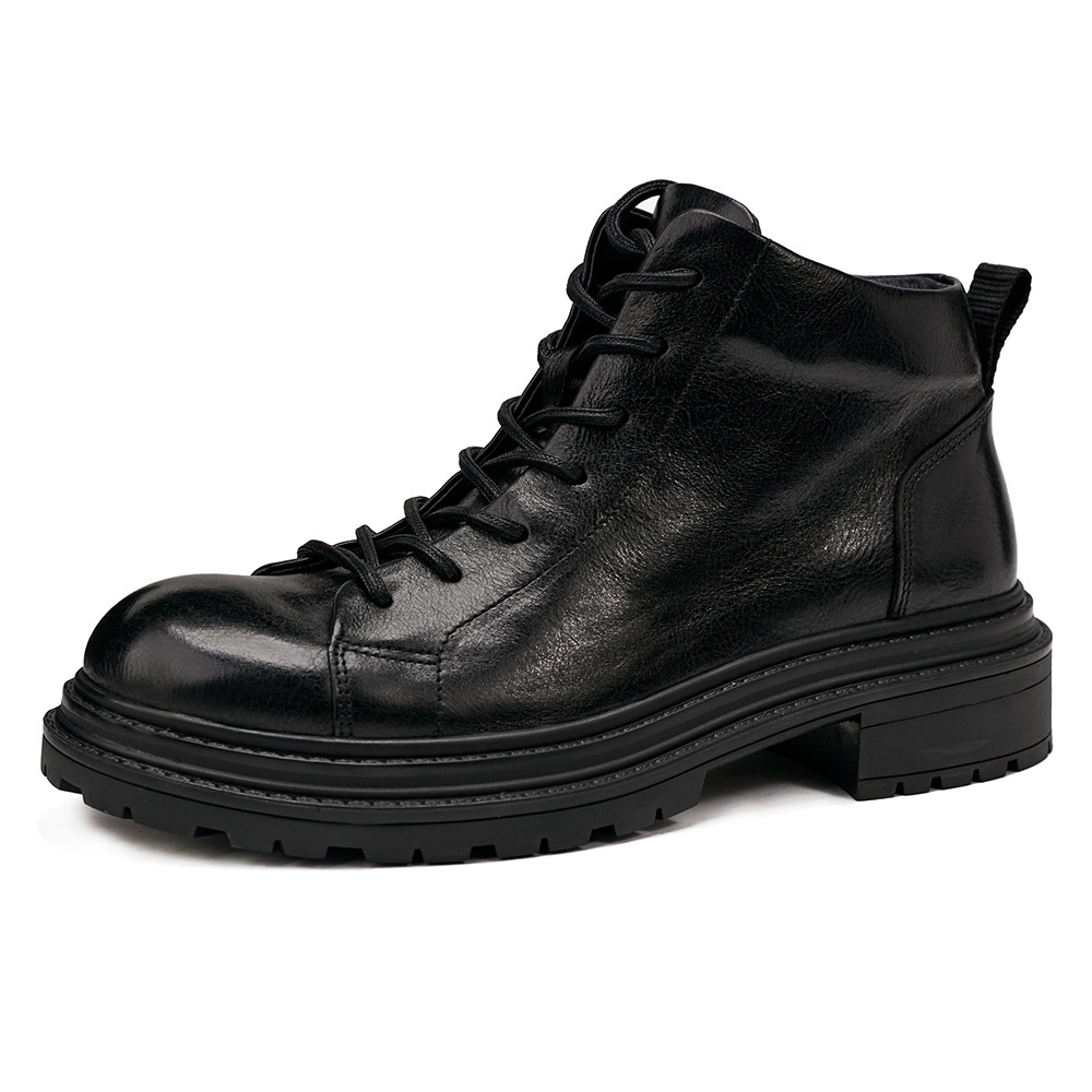 Genuine Leather Workwear Boots Men's Autumn And Winter Thick Bottom foto 5