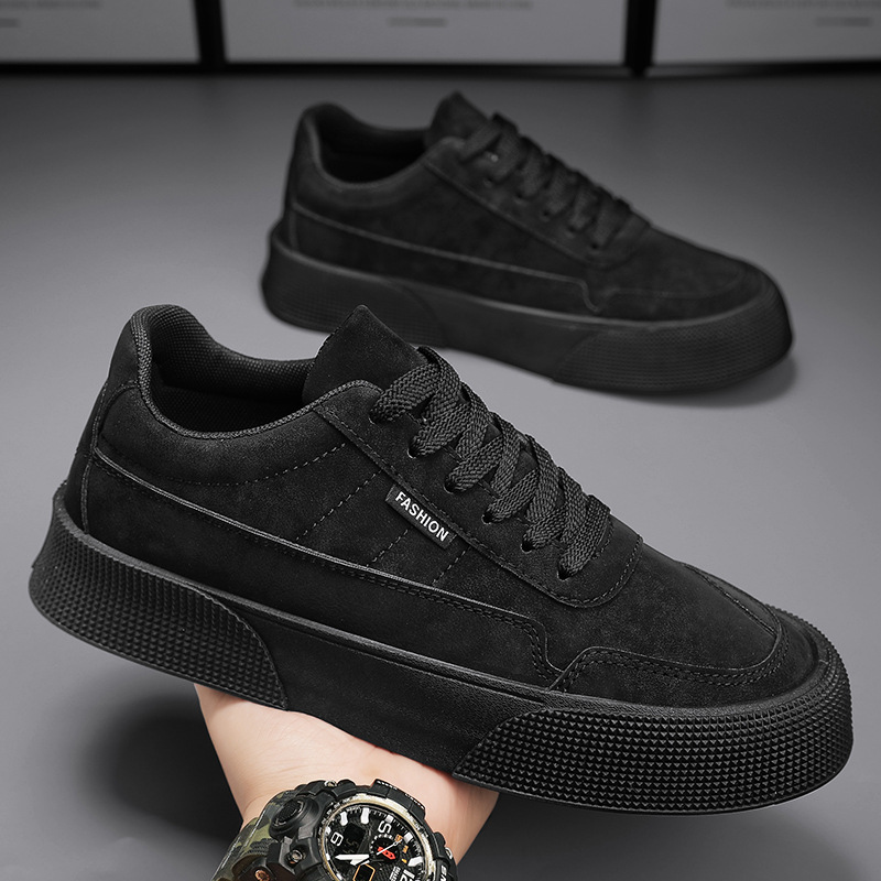 Casual Board Flat Shoes Men Breathable Thick-soled Lace-up Sneakers For Walking Running foto 2