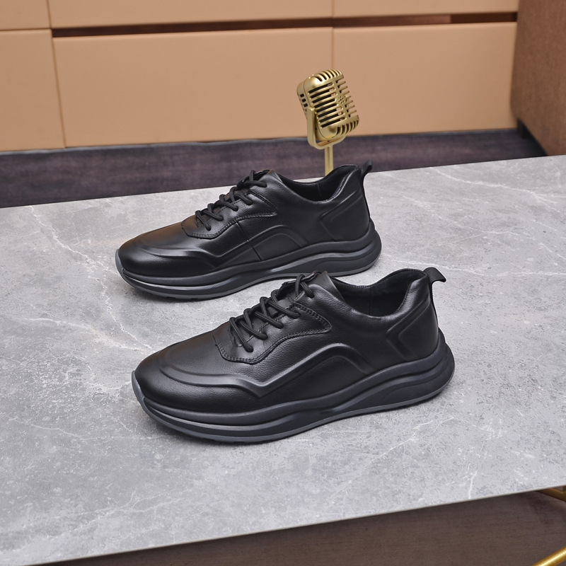 First Layer Cowhide Soft Bottom Running Shoes Leather Sports foto 5