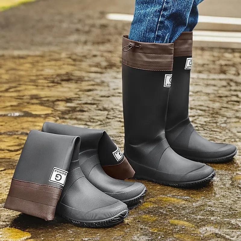 Men's And Women's High Non-slip Wear-resistant Rain Boots foto 4