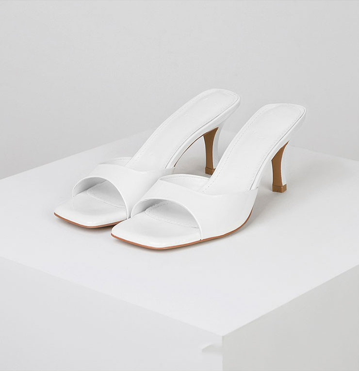 European And American Square Toe Stiletto Heel Fashion Sandals foto 4
