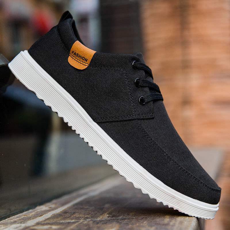 Men's Shoes Breathable Canvas Shoes Korean Style Trendy foto 2