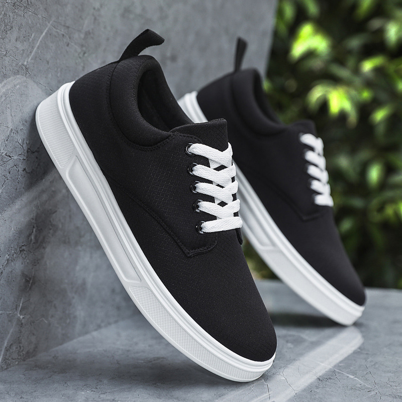 Men's Four Seasons Fashionable All-match Soft-soled White Shoes foto 3