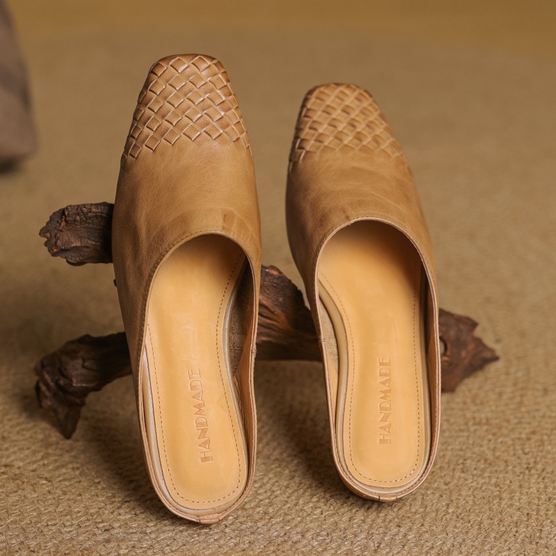 Womens Handmade Vintage Flat Sandals foto 5