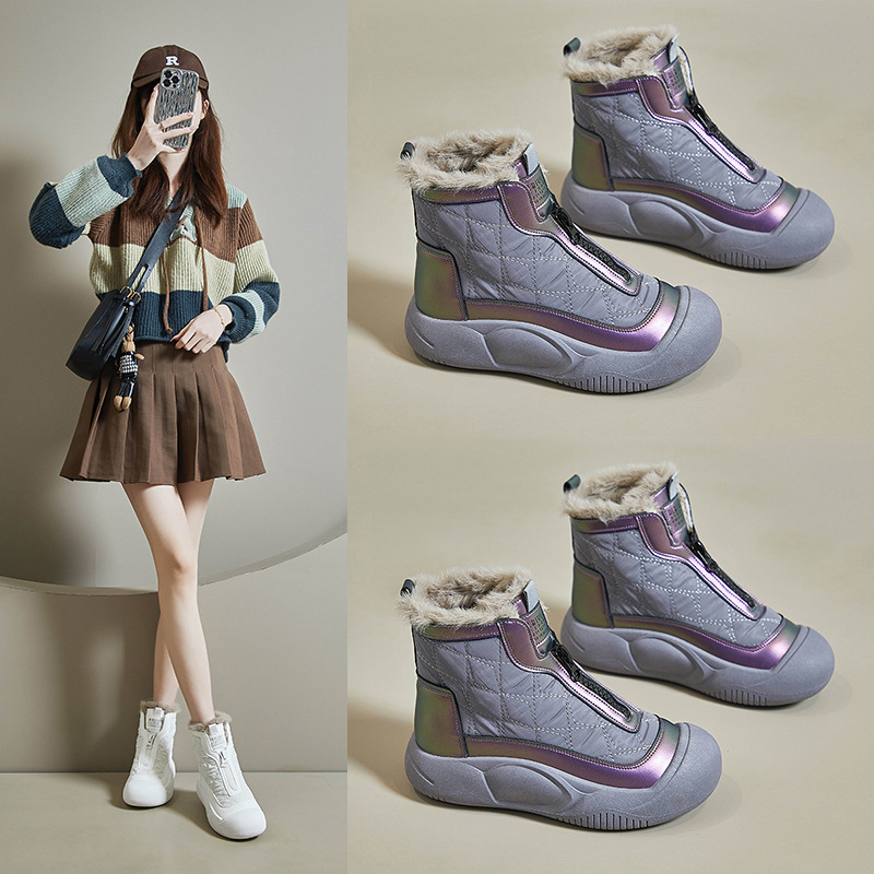 Women's Warm Casual Fleece-lined High-top Snow Boots foto 3