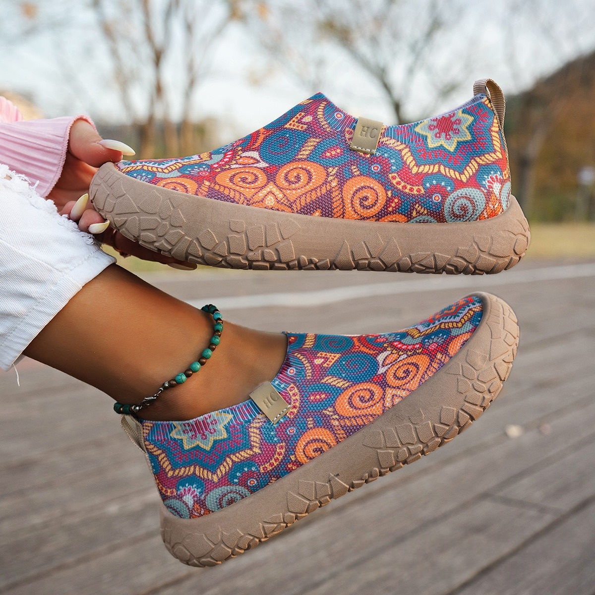 Womens Slip-on Soft-soled Sports Casual Shoes foto 2