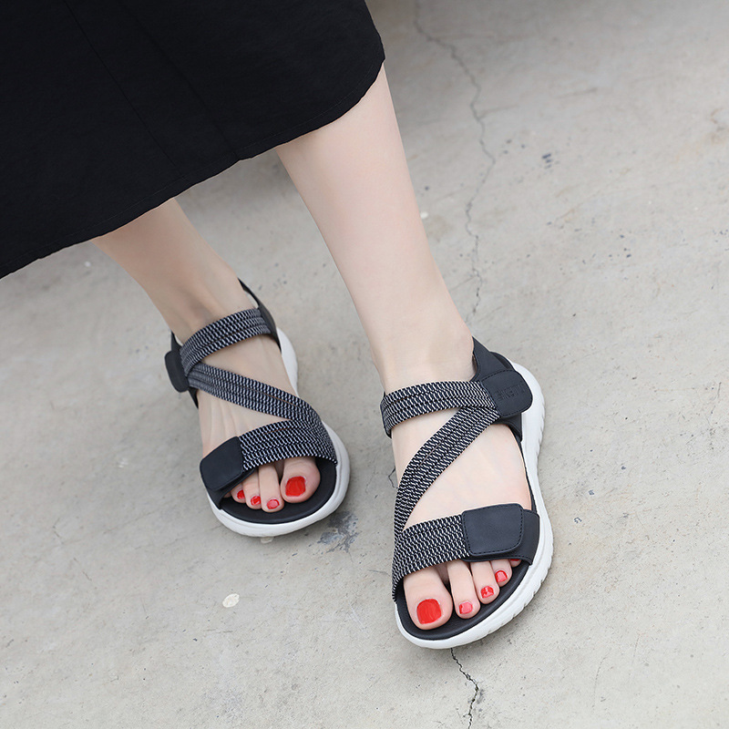 Lightweight Sporty-style Comfortable Elastic-band Plus-size Sandals foto 4