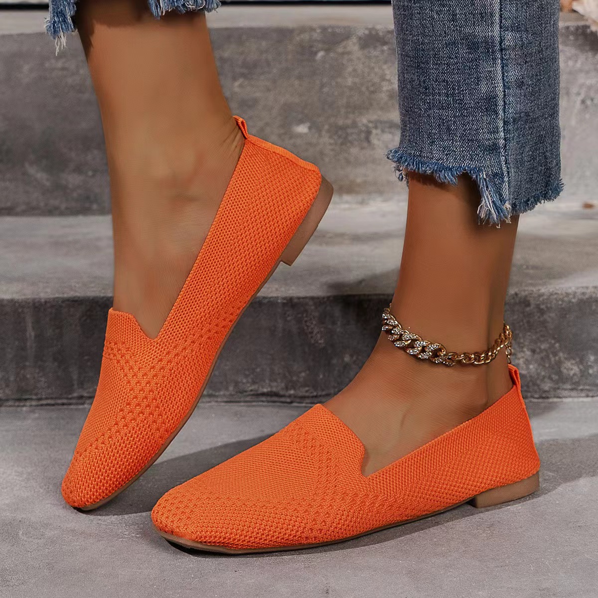 Women's Low-cut Square Toe Flat Bottom Sneaker foto 3