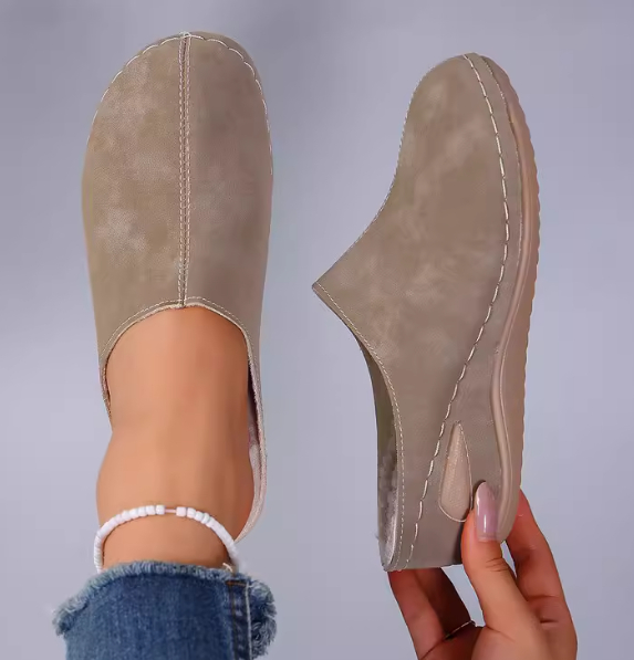 Fashion Plush Slippers Outdoor Wedges Sandals Women's Garden Shoes foto 2