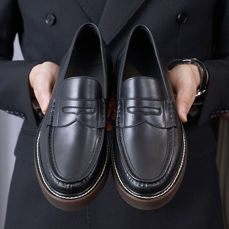Comfortable Breathable Commuter Business Casual Leather Shoes Men foto 5