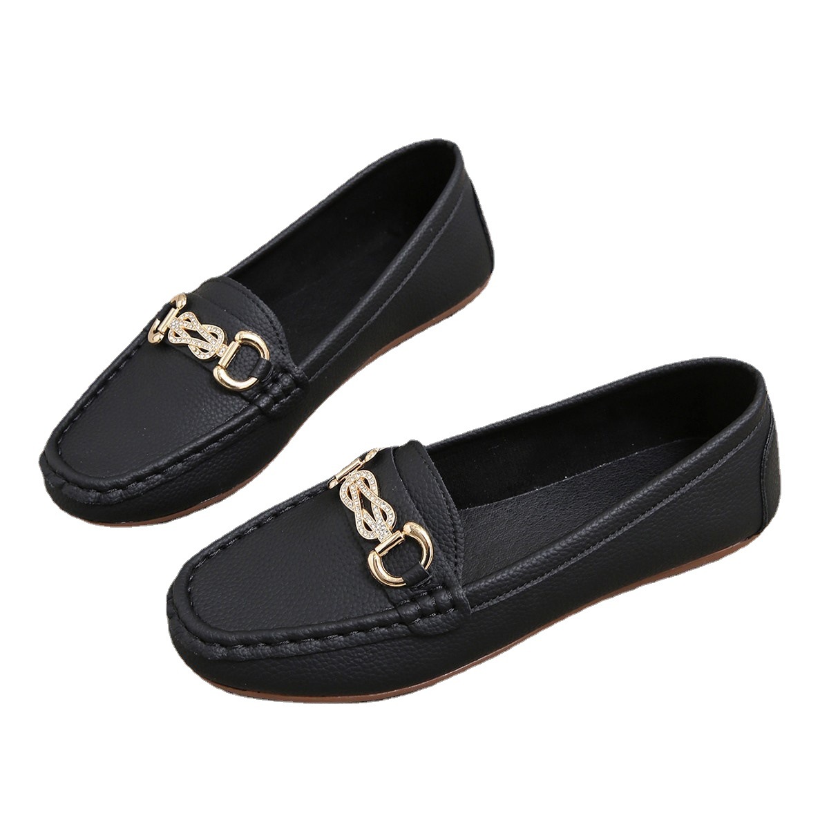 New Springautumn Korean-style Round-toe Slip-on Loafers foto 5