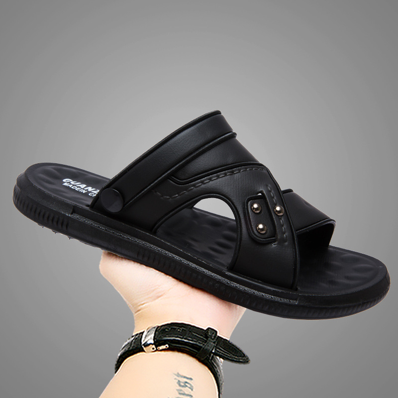 Mens Sandals Leather Platform Design Dual-purpose For Beach And Outdoor Wear foto 4