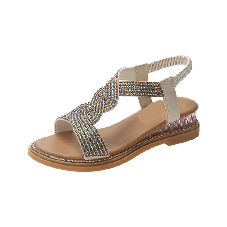 Women's Flat, Wedge-heeled, Slip-on Roman Sandals foto 5