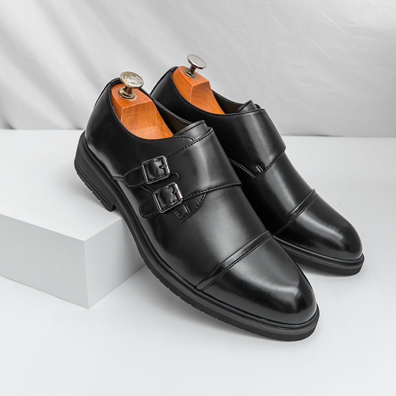 Pointed-toe Business Formal Leather Boots foto 3