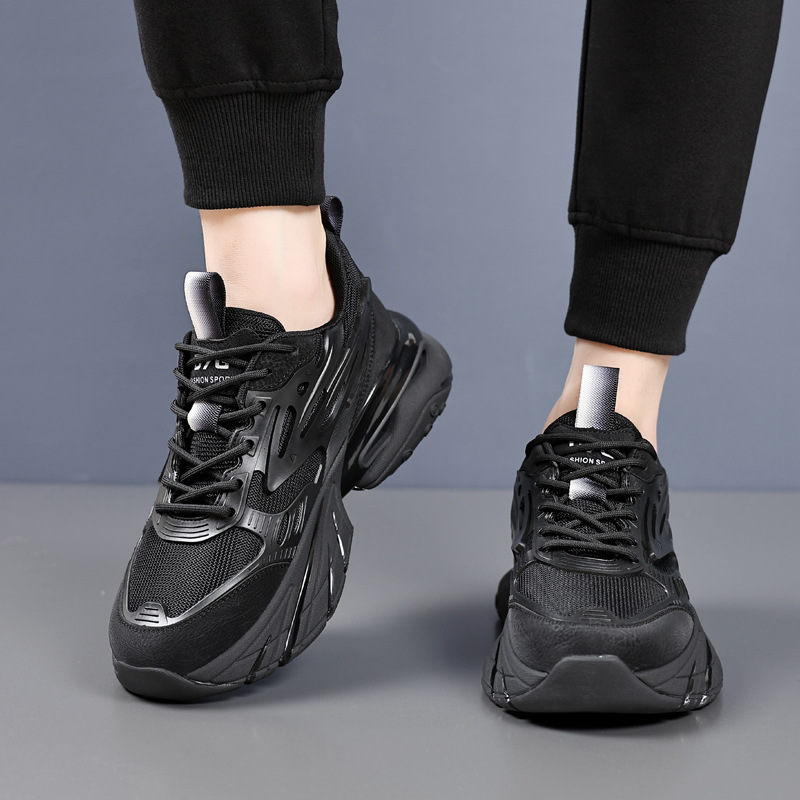 Fashion Breathable Mesh Cloth Shoes Men's Personality Trend Sports Platform Shoes foto 4