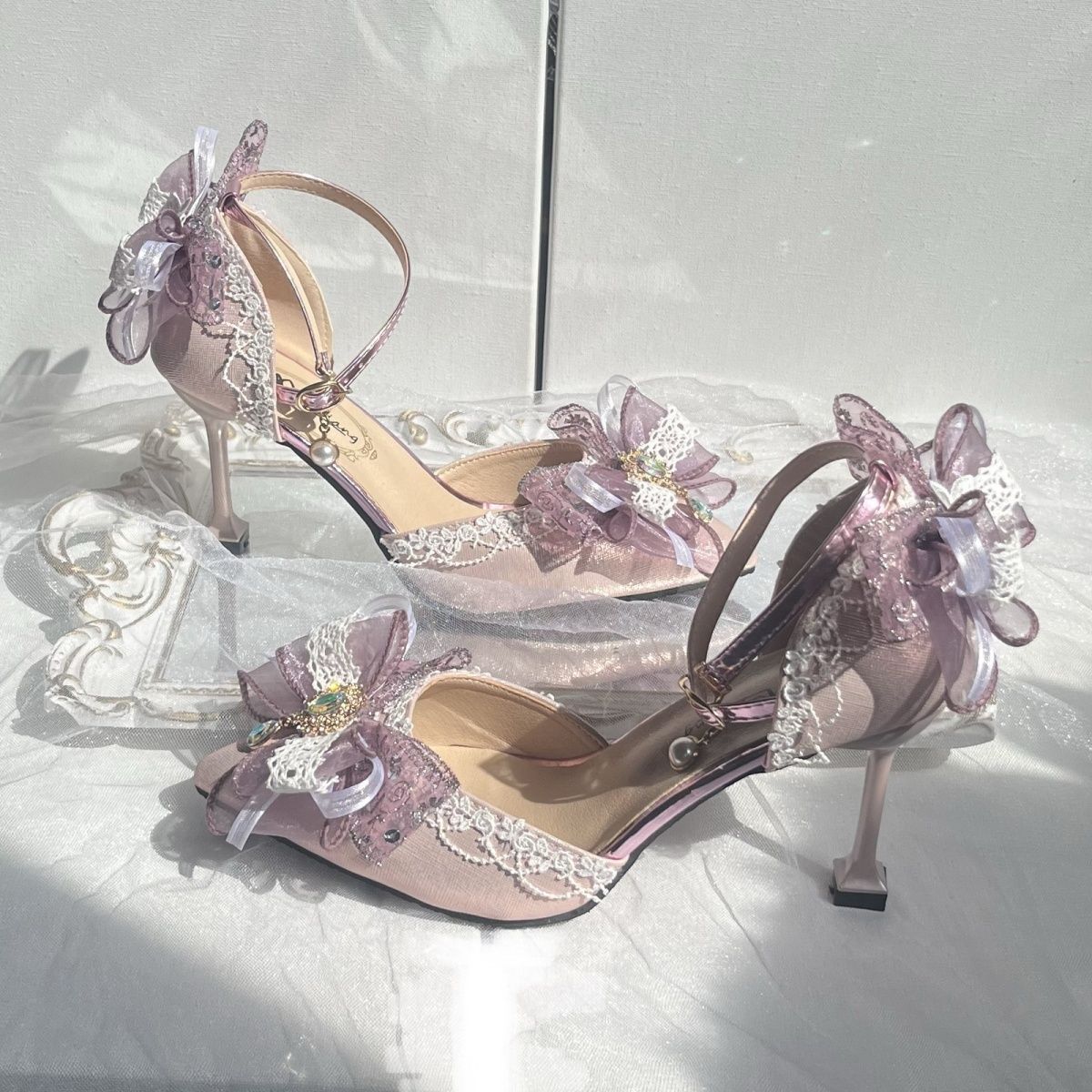 Gorgeous Flower Wedding Elegant Lolita Shoes foto 2