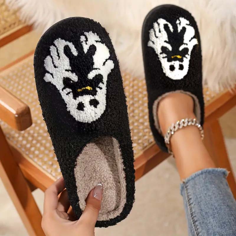 Cartoon Non-slip Ghost Towel Embroidery Closed-toe Slippers foto 4