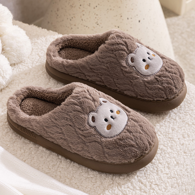 Couple Cotton Slippers Indoor Thickening Warm Plush Cotton Shoes foto 3