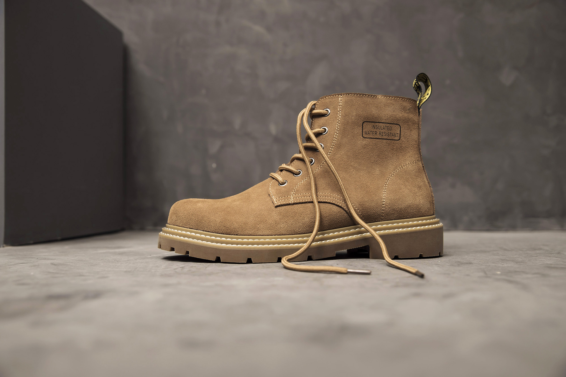 Hidden Heel Platform Retro Men's Leather Boots foto 5