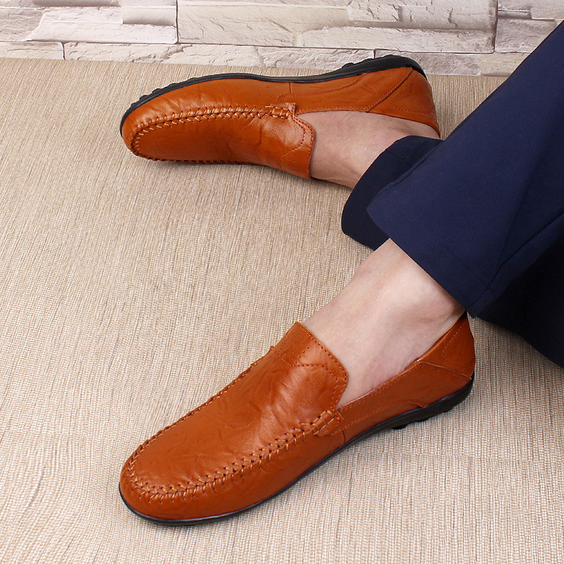 Top Layer Cowhide Breathable Casual Shoes Gommino foto 3
