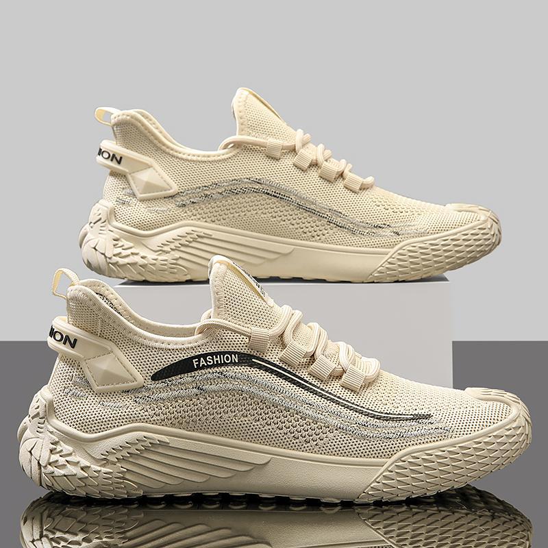 Men's Flying Woven Breathable Mesh Running Shoes foto 3