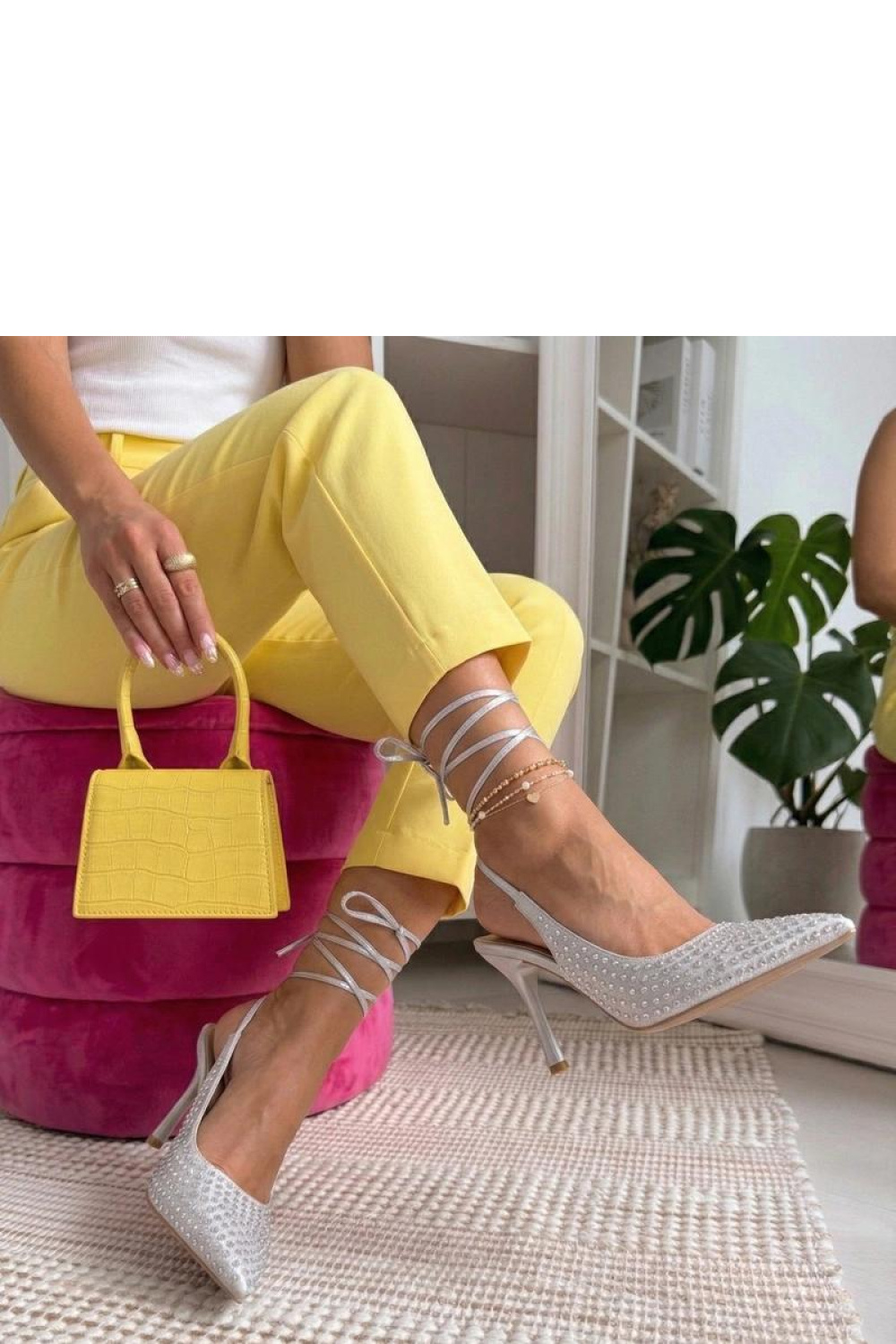 Gebonden hoge hakken schoenen Solea foto 3