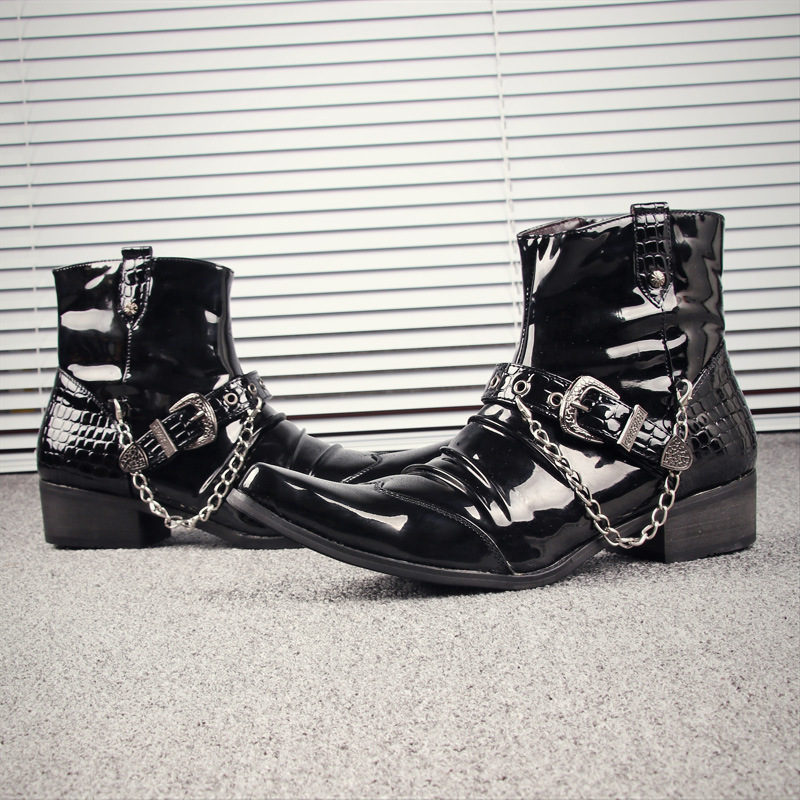 European And American Western Style Martin Boots Pointed Toe foto 5