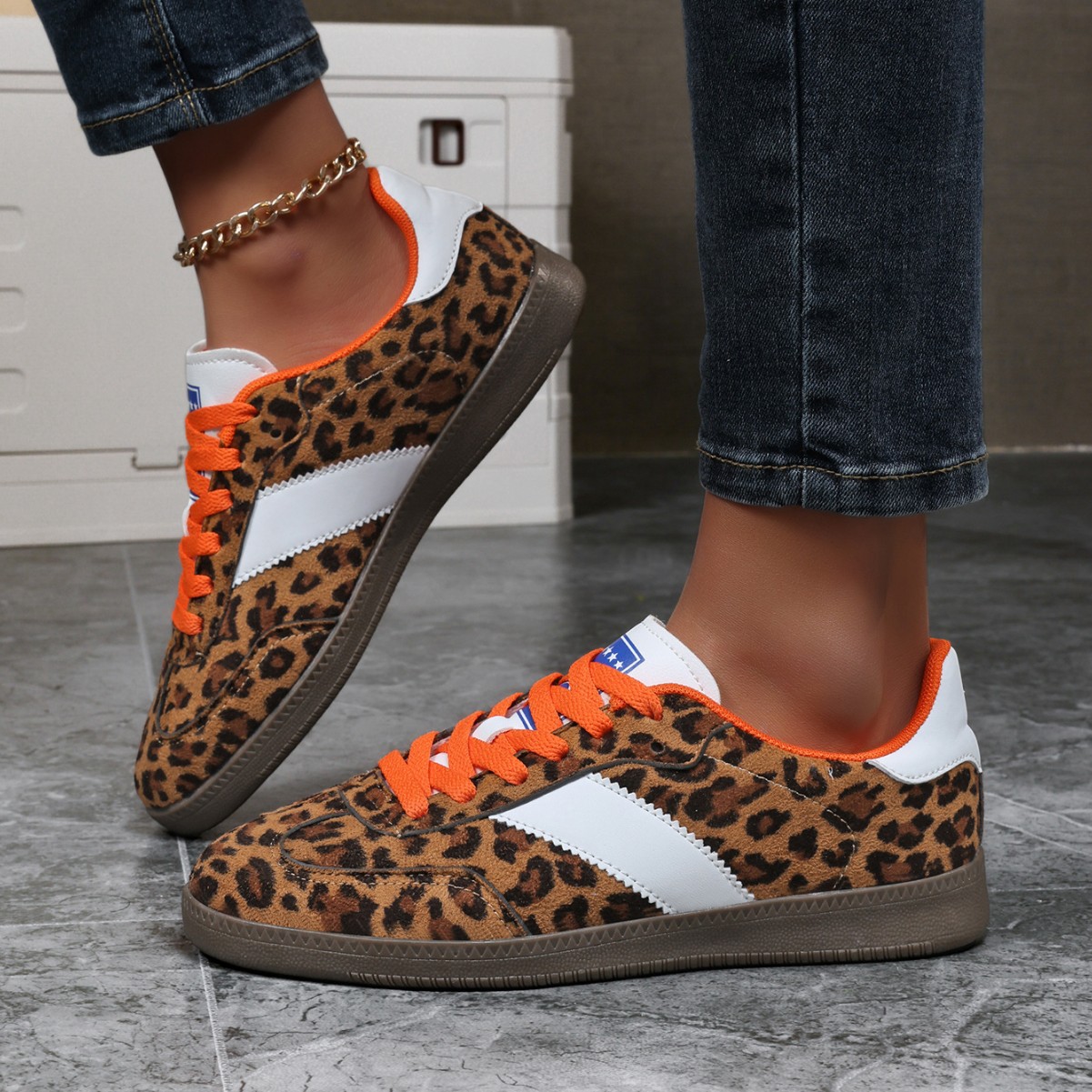 Leopard-print Casual Flat Sneakers foto 4