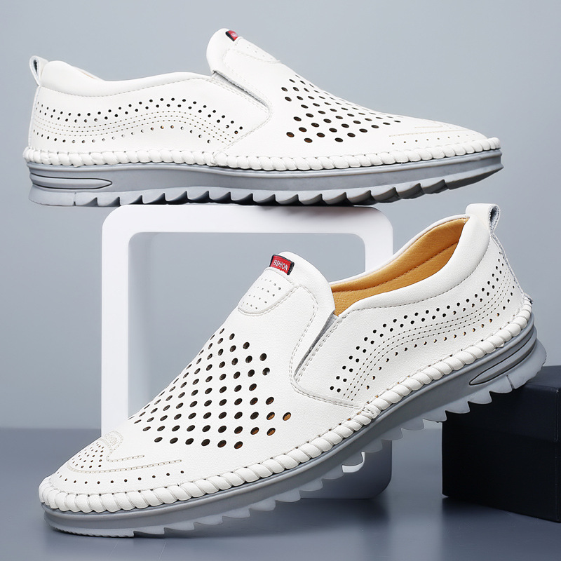 Men's Soft Leather Soft Bottom Casual Shoes foto 4