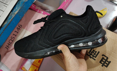 Casual Air Cushion Black Shoes Men Outdoor Breathable Lace-up Sneakers Running Sports Shoes foto 5