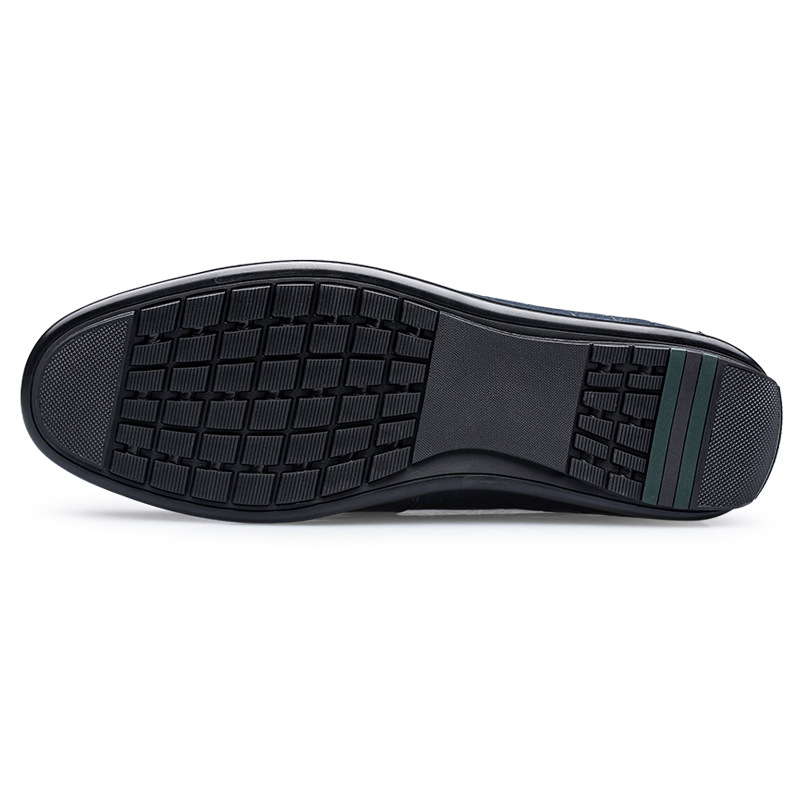 Round Toe Embossed Casual Leather Shoes Flat Heel foto 5