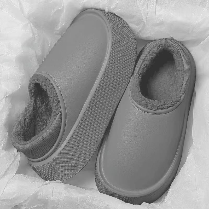 Super Thick Shit Feeling Cotton Slippers Couple Autumn And Winter foto 4